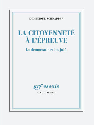 cover image of La citoyenneté à l'épreuve. La démocratie et les juifs